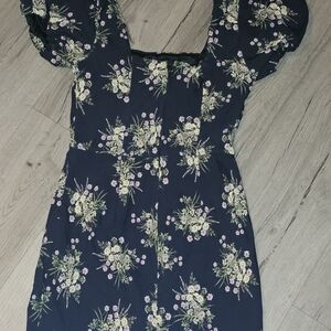 H&M Navy Floral Mini Dress